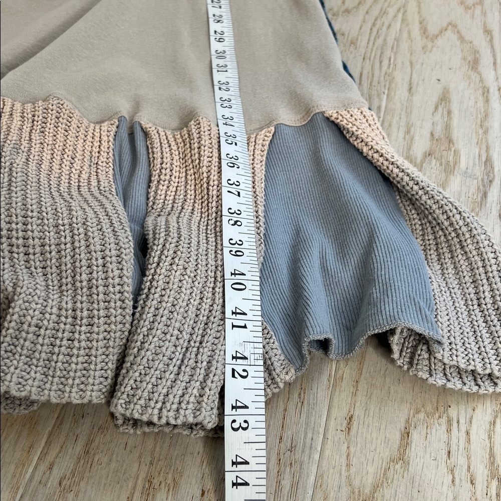 Free People We The Free Ribbed Distressed Neck Tank Dress Knit Hem Size Medium - Picture 9 of 11